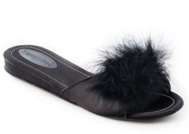 Παντόφλες Σατέν | Υφαντίδης | 101229 | Μαύρο - Υφαντίδης - 